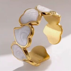 Adjustable Heart Open Ring for Women,Love Ring,Statement Ring Jewelry